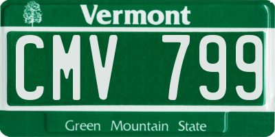 VT license plate CMV799