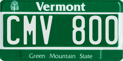VT license plate CMV800