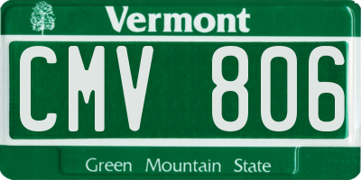VT license plate CMV806
