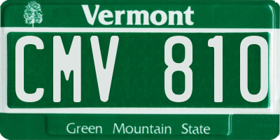 VT license plate CMV810