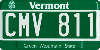 VT license plate CMV811