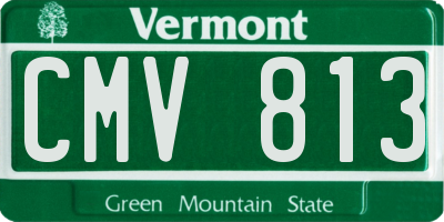 VT license plate CMV813