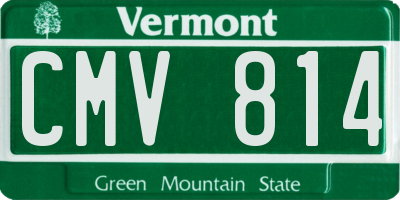 VT license plate CMV814