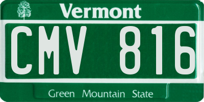 VT license plate CMV816