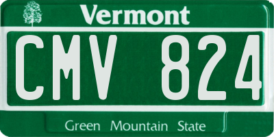 VT license plate CMV824