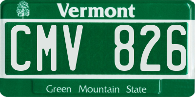 VT license plate CMV826