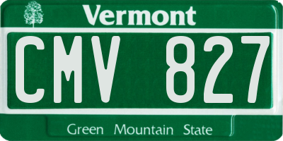 VT license plate CMV827