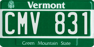 VT license plate CMV831
