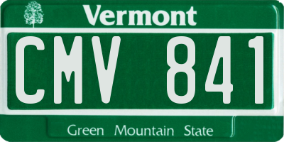 VT license plate CMV841