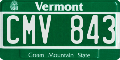 VT license plate CMV843
