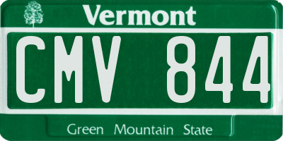 VT license plate CMV844