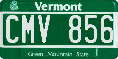 VT license plate CMV856