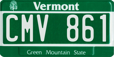 VT license plate CMV861