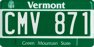 VT license plate CMV871
