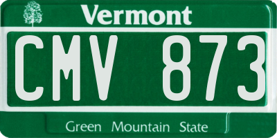 VT license plate CMV873