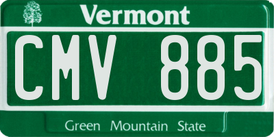 VT license plate CMV885