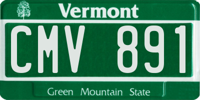 VT license plate CMV891