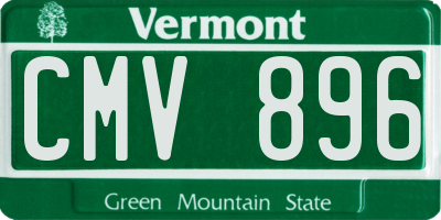 VT license plate CMV896