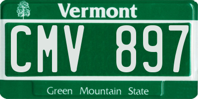 VT license plate CMV897
