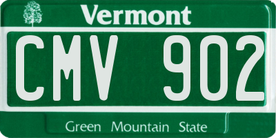 VT license plate CMV902