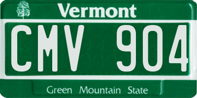 VT license plate CMV904
