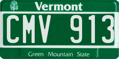 VT license plate CMV913