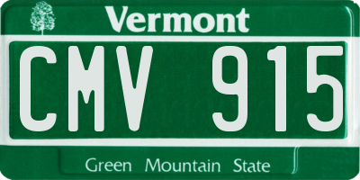 VT license plate CMV915