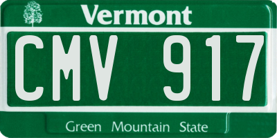 VT license plate CMV917