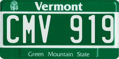 VT license plate CMV919