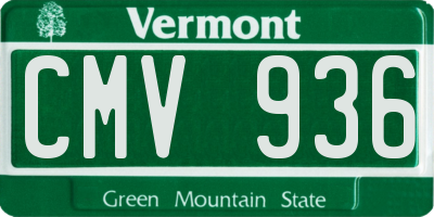 VT license plate CMV936
