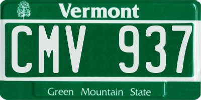 VT license plate CMV937