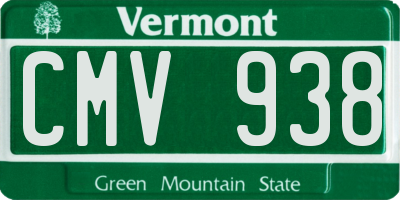 VT license plate CMV938