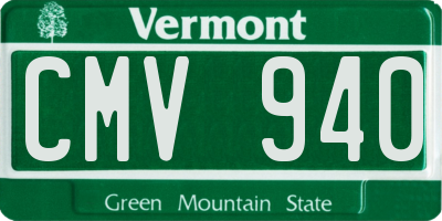 VT license plate CMV940