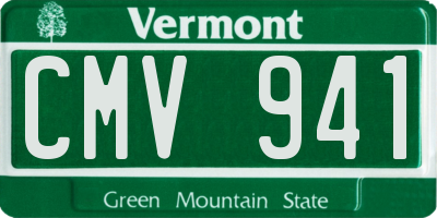 VT license plate CMV941