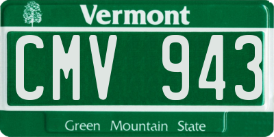 VT license plate CMV943