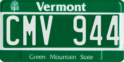 VT license plate CMV944