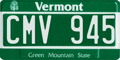 VT license plate CMV945
