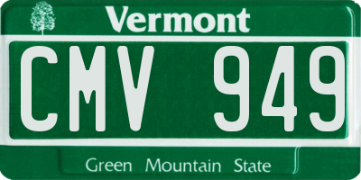 VT license plate CMV949