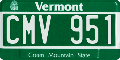 VT license plate CMV951