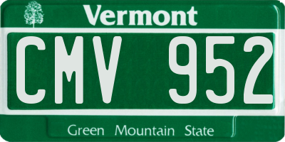 VT license plate CMV952
