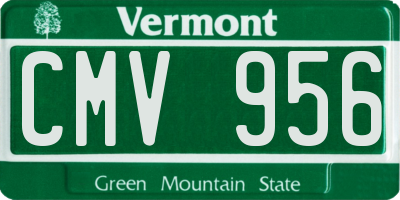 VT license plate CMV956