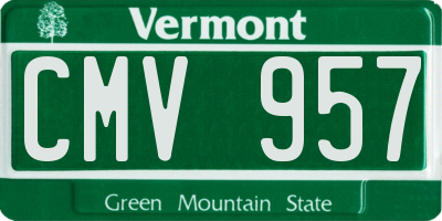VT license plate CMV957