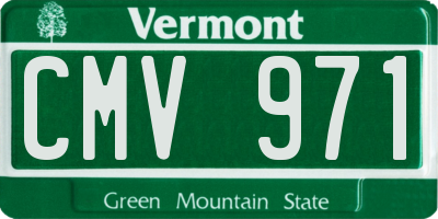 VT license plate CMV971