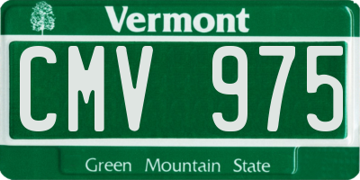 VT license plate CMV975