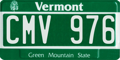 VT license plate CMV976