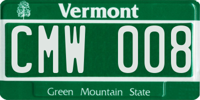 VT license plate CMW008