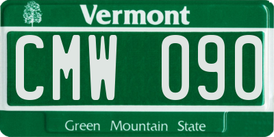VT license plate CMW090