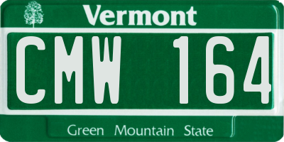 VT license plate CMW164