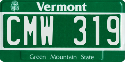 VT license plate CMW319