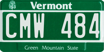 VT license plate CMW484